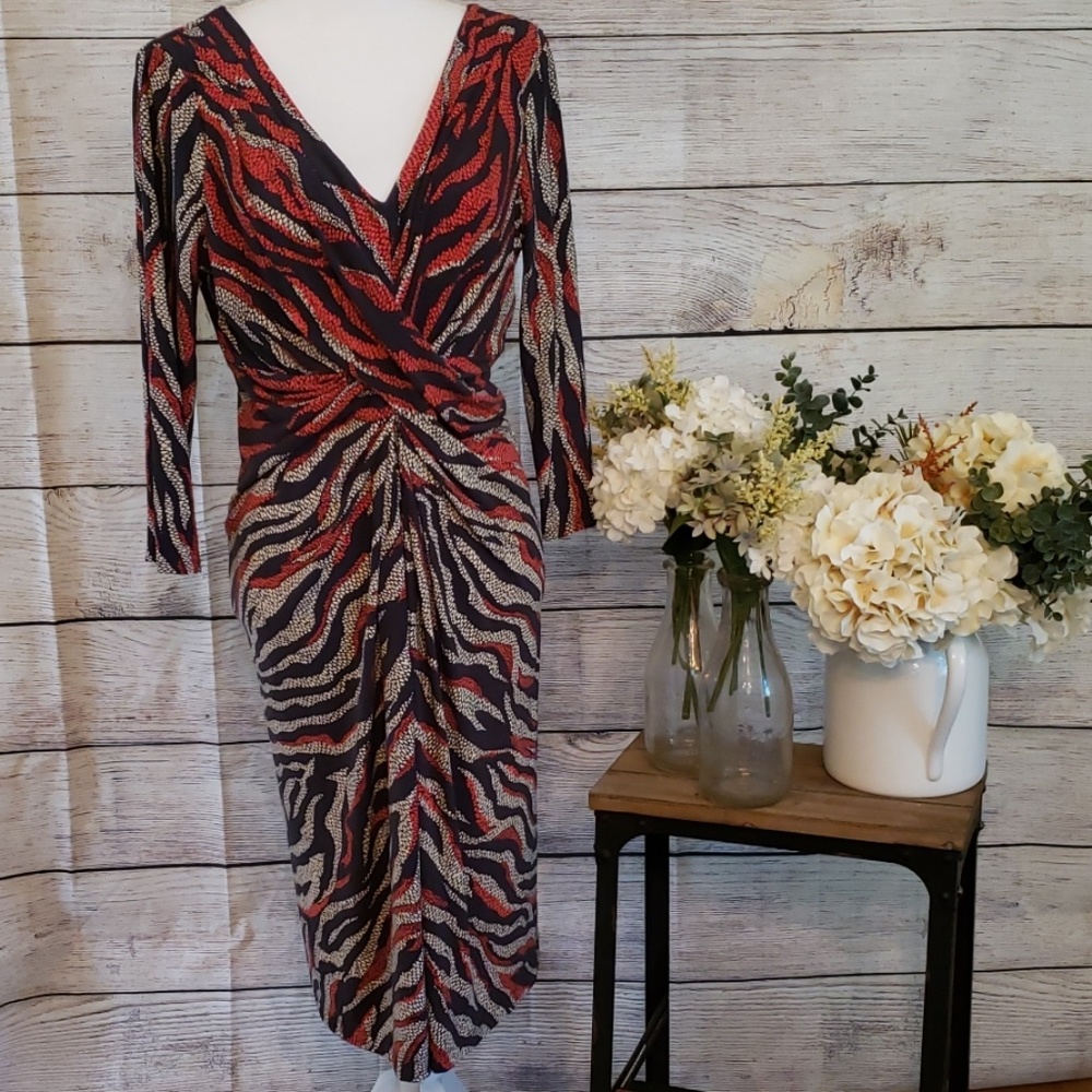 Ann Klein Twist Front Dress, Size 10